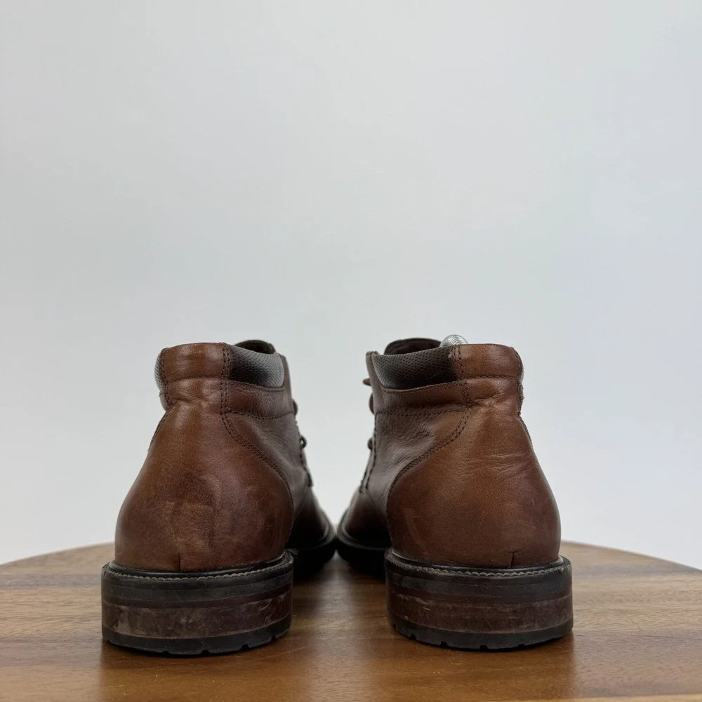 Mens Johnston & Murphy 1850 Brown Leather Formal Chukka Ankle Boots Size 8 M GUC